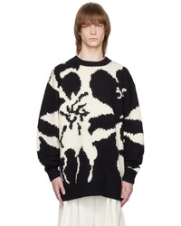 Dries Van Noten Black White Crewneck Sweater