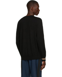 Burberry Black Wool Icon Stripe Sweater