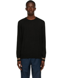 Burberry Black Wool Icon Stripe Sweater