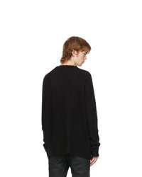 FREI-MUT Black Wool Liam Sweater
