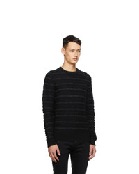 Saint Laurent Black Wool Pullover Sweater