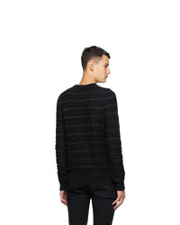 Saint Laurent Black Wool Pullover Sweater