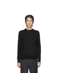 Comme des Garcons Homme Deux Black Worsted Wool Sweater