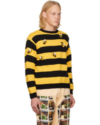 Sky High Farm Workwear Black Yellow Bee Sweater