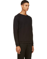 Saint Laurent Black Zip Detail Sweatshirt