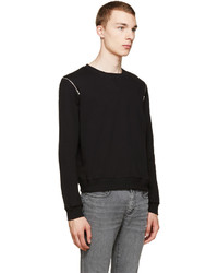 Saint Laurent Black Zippered Sweatshirt