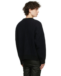 032c Blue Black Zen Ribbed Sweater