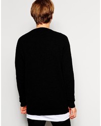 Asos Brand Longline Lambswool Rich Sweater