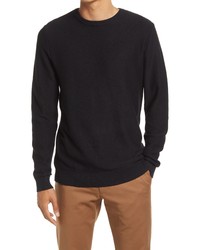 Selected Homme Brent Organic Cotton Sweater In Black At Nordstrom
