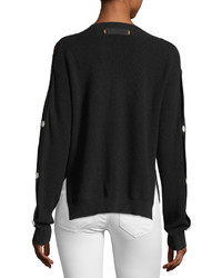 Helmut Lang Button Sleeve Knit Sweater