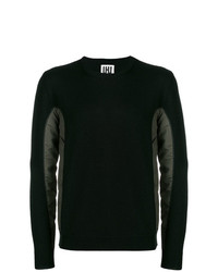 Les Hommes Urban Contrasting Panel Sweater