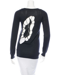 Helmut Lang Crew Neck Cut Out Sweater