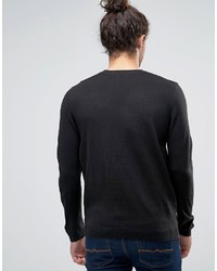 Asos Crew Neck Sweater In Black