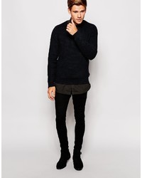 Replay Crew Sweater Loose Weave Knit