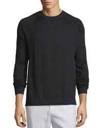 Vince Crewneck Raglan Sleeve Sweater Black