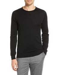John Smedley Crewneck Sweater In Black At Nordstrom