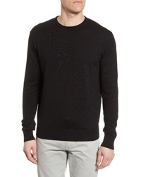 Peter Millar Crown Crewneck Sweater In Black At Nordstrom