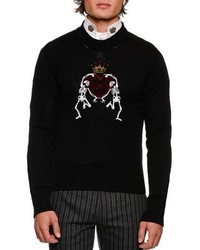 Dolce & Gabbana Dancing Skeletons Virgin Wool Sweater