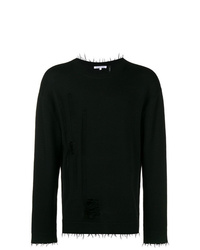 Helmut Lang Distressed Long Sleeve Sweater