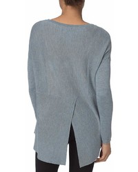 NYDJ Drop Shoulder Split Back Sweater