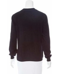 Chloé Eyelet Accented Crew Neck Sweater