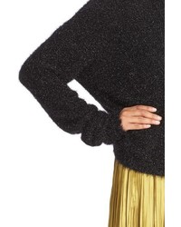 Tibi Gleam Shimmer Knit Crewneck Sweater