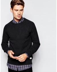 Selected Homme Textured Knitted Sweater With Raglan Sleeves