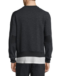 Belstaff Hornby Mixed Media Fleece Sweater Black