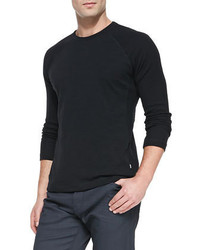 Hugo Boss Raglan Sleeve Pullover Sweatshirt Black