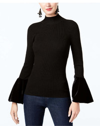 INC International Concepts Inc Velvet Cuff Mock Neck Sweater Created For Macys