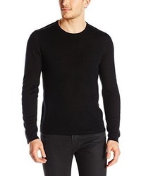 John Varvatos Star Usa Crew Neck Sweater With Elbow Patches And Leather Piping