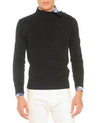 Tomas Maier Knit Sweater With Shoulder Buttons Black