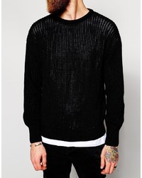 American Apparel Knitted Fishermans Crew Neck Sweater