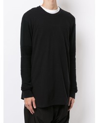 Julius Knitted Sleeve Cotton T Shirt