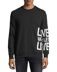 Neil Barrett Live Let Live Cotton Sweatshirt