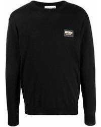 Moschino Logo Patch Crew Neck Sweater