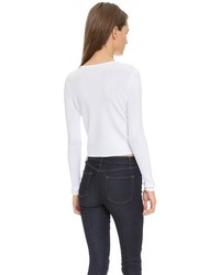 DKNY Long Sleeve Cropped Pullover