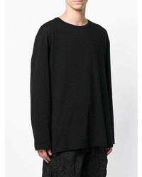 Yohji Yamamoto Long Sleeve Fitted Sweatshirt