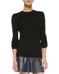 Vince Long Sleeve Ribbed Knit Top