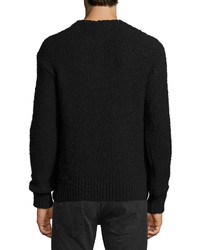 IRO Lukie Textured Knit Crewneck Sweater Black