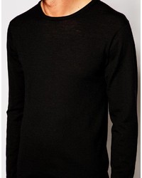 Selected Merino Wool Sweater With Crew Neck