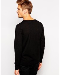 Selected Merino Wool Sweater With Crew Neck