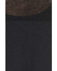 Eileen Fisher Mesh Detail Bateau Neck Wool Tunic Sweater