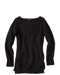 Mossimo Plus Size Long Sleeve Sweater Black Lp