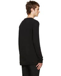 Naked And Famous Denim Black Double Face Crewneck