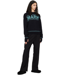 Marni Navy Jacquard Sweater