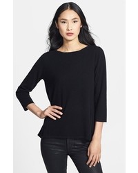 Nordstrom Collection Cashmere Swing Pullover Black Large