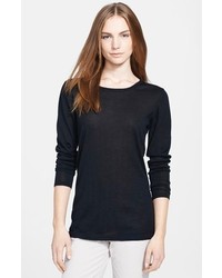 Nordstrom Signature Crewneck Cashmere Sweater Black Medium