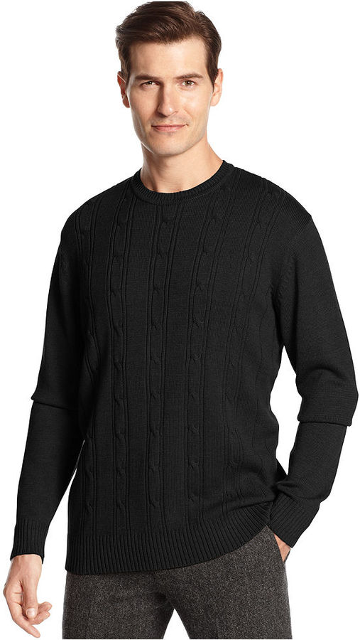 Oscar de la Renta Sweater Crew Neck Cotton Cable Sweater | Where to buy ...