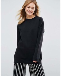 Asos Oversized Sweater With Crew Neck In Structured Yarn